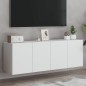 vidaXL Muebles para TV de pared 2 unidades blanco 60x30x41 cm vidaXL Muebles para TV de pared 2 unidades blanco 60x30x41 cm