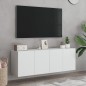 vidaXL Muebles para TV de pared 2 unidades blanco 60x30x41 cm vidaXL Muebles para TV de pared 2 unidades blanco 60x30x41 cm