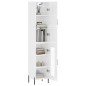vidaXL Aparador alto madera contrachapada blanco brillo 34,5x34x180 cm vidaXL Aparador alto madera contrachapada blanco brillo 34,5x34x180 cm