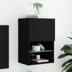 vidaXL Mueble para TV con luces LED negro 40,5x30x60 cm