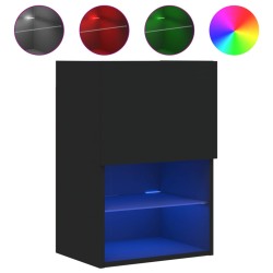 vidaXL Mueble para TV con luces LED negro 40,5x30x60 cm