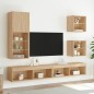 vidaXL Mueble para TV con luces LED roble Sonoma 40,5x30x102 cm