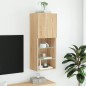 vidaXL Mueble para TV con luces LED roble Sonoma 40,5x30x102 cm