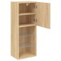 vidaXL Mueble para TV con luces LED roble Sonoma 40,5x30x102 cm