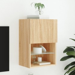 vidaXL Mueble para TV con luces LED roble Sonoma 40,5x30x60 cm