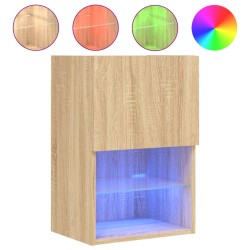 vidaXL Mueble para TV con luces LED roble Sonoma 40,5x30x60 cm