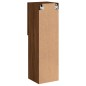 vidaXL Mueble para TV con luces LED roble marrón 30,5x30x102 cm