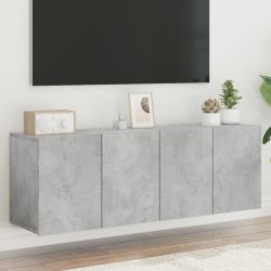 vidaXL Muebles para TV de pared 2 unidades gris hormigón 60x30x41 cm