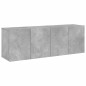 vidaXL Muebles para TV de pared 2 unidades gris hormigón 60x30x41 cm