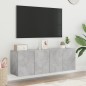 vidaXL Muebles para TV de pared 2 unidades gris hormigón 60x30x41 cm