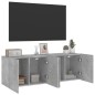 vidaXL Muebles para TV de pared 2 unidades gris hormigón 60x30x41 cm