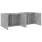 vidaXL Muebles para TV de pared 2 unidades gris hormigón 60x30x41 cm