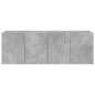 vidaXL Muebles para TV de pared 2 unidades gris hormigón 60x30x41 cm