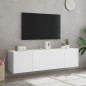 vidaXL Muebles para TV de pared 2 unidades blanco 80x30x41 cm