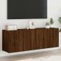 vidaXL Muebles para TV de pared 2 unidades roble marrón 60x30x41 cm