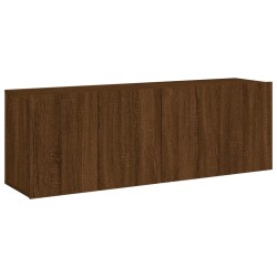 vidaXL Muebles para TV de pared 2 unidades roble marrón 60x30x41 cm