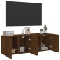 vidaXL Muebles para TV de pared 2 unidades roble marrón 60x30x41 cm