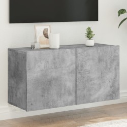 vidaXL Mueble para TV de pared gris hormigón 80x30x41 cm