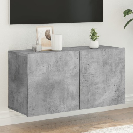 vidaXL Mueble para TV de pared gris hormigón 80x30x41 cm