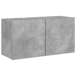 vidaXL Mueble para TV de pared gris hormigón 80x30x41 cm