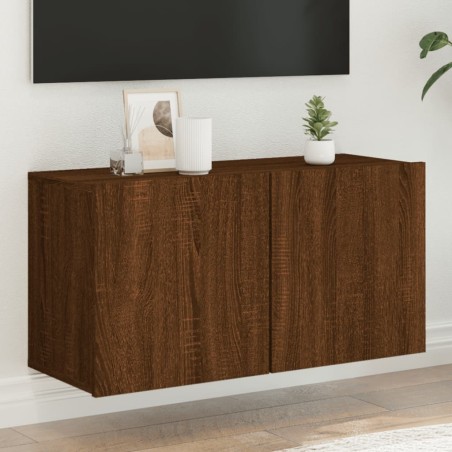 vidaXL Mueble para TV de pared roble marrón 80x30x41 cm