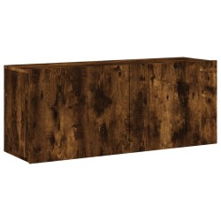 vidaXL Mueble para TV de pared roble ahumado 100x30x41 cm