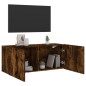 vidaXL Mueble para TV de pared roble ahumado 100x30x41 cm vidaXL Mueble para TV de pared roble ahumado 100x30x41 cm