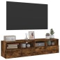 vidaXL Muebles de pared para TV 2 uds madera roble ahumado 60x30x30 cm vidaXL Muebles de pared para TV 2 uds madera roble ahumado 60x30x30 cm