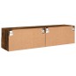 vidaXL Muebles de pared para TV 2 uds madera roble ahumado 60x30x30 cm vidaXL Muebles de pared para TV 2 uds madera roble ahumado 60x30x30 cm
