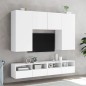 vidaXL Mueble de pared para TV madera de ingeniería blanco 80x30x30 cm vidaXL Mueble de pared para TV madera de ingeniería blanco 80x30x30 cm