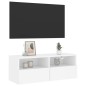 vidaXL Mueble de pared para TV madera de ingeniería blanco 80x30x30 cm vidaXL Mueble de pared para TV madera de ingeniería blanco 80x30x30 cm