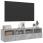 vidaXL Muebles de pared para TV 2 uds madera gris hormigón 60x30x30 cm