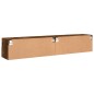 vidaXL Muebles de pared para TV 2 uds madera roble ahumado 80x30x30 cm