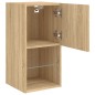 vidaXL Mueble para TV con luces LED roble Sonoma 30,5x30x60 cm vidaXL Mueble para TV con luces LED roble Sonoma 30,5x30x60 cm