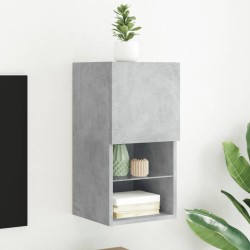 vidaXL Mueble para TV con luces LED gris hormigón 30,5x30x60 cm