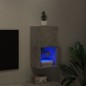 vidaXL Mueble para TV con luces LED gris hormigón 30,5x30x60 cm vidaXL Mueble para TV con luces LED gris hormigón 30,5x30x60 cm