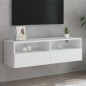 vidaXL Mueble de pared para TV madera ingeniería blanco 100x30x30 cm vidaXL Mueble de pared para TV madera ingeniería blanco 100x30x30 cm