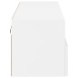 vidaXL Mueble de pared para TV madera ingeniería blanco 100x30x30 cm vidaXL Mueble de pared para TV madera ingeniería blanco 100x30x30 cm