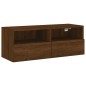 vidaXL Mueble de pared TV madera ingeniería marrón roble 80x30x30 cm