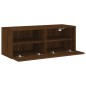 vidaXL Mueble de pared TV madera ingeniería marrón roble 80x30x30 cm