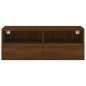 vidaXL Mueble de pared TV madera ingeniería marrón roble 80x30x30 cm