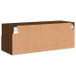 vidaXL Mueble de pared TV madera ingeniería marrón roble 80x30x30 cm