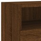 vidaXL Mueble de pared TV madera ingeniería marrón roble 80x30x30 cm