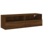 vidaXL Mueble de pared TV madera ingeniería marrón roble 100x30x30 cm vidaXL Mueble de pared TV madera ingeniería marrón roble 100x30x30 cm