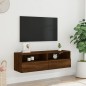 vidaXL Mueble de pared TV madera ingeniería marrón roble 100x30x30 cm vidaXL Mueble de pared TV madera ingeniería marrón roble 100x30x30 cm