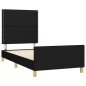 vidaXL Estructura de cama con cabecero de tela negro 100x200 cm vidaXL Estructura de cama con cabecero de tela negro 100x200 cm
