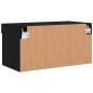 vidaXL Mueble para TV con luces LED negro 60x30x30 cm