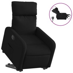 vidaXL Sillón eléctrico reclinable elevable de tela negro