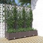 vidaXL Jardinera con enrejado PP marrón 120x40x121,5 cm vidaXL Jardinera con enrejado PP marrón 120x40x121,5 cm