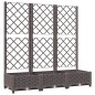 vidaXL Jardinera con enrejado PP marrón 120x40x121,5 cm vidaXL Jardinera con enrejado PP marrón 120x40x121,5 cm